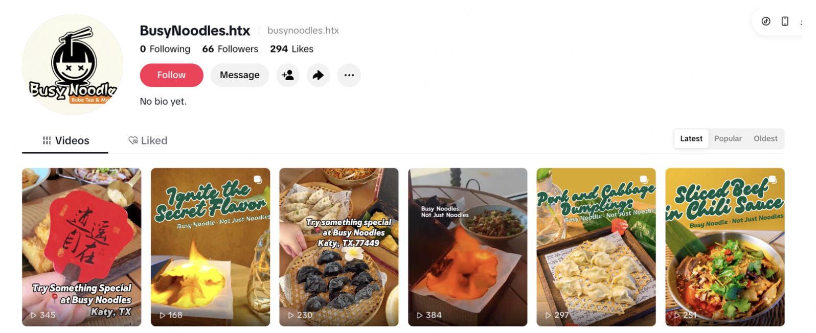 Busy Noodle grand opening content