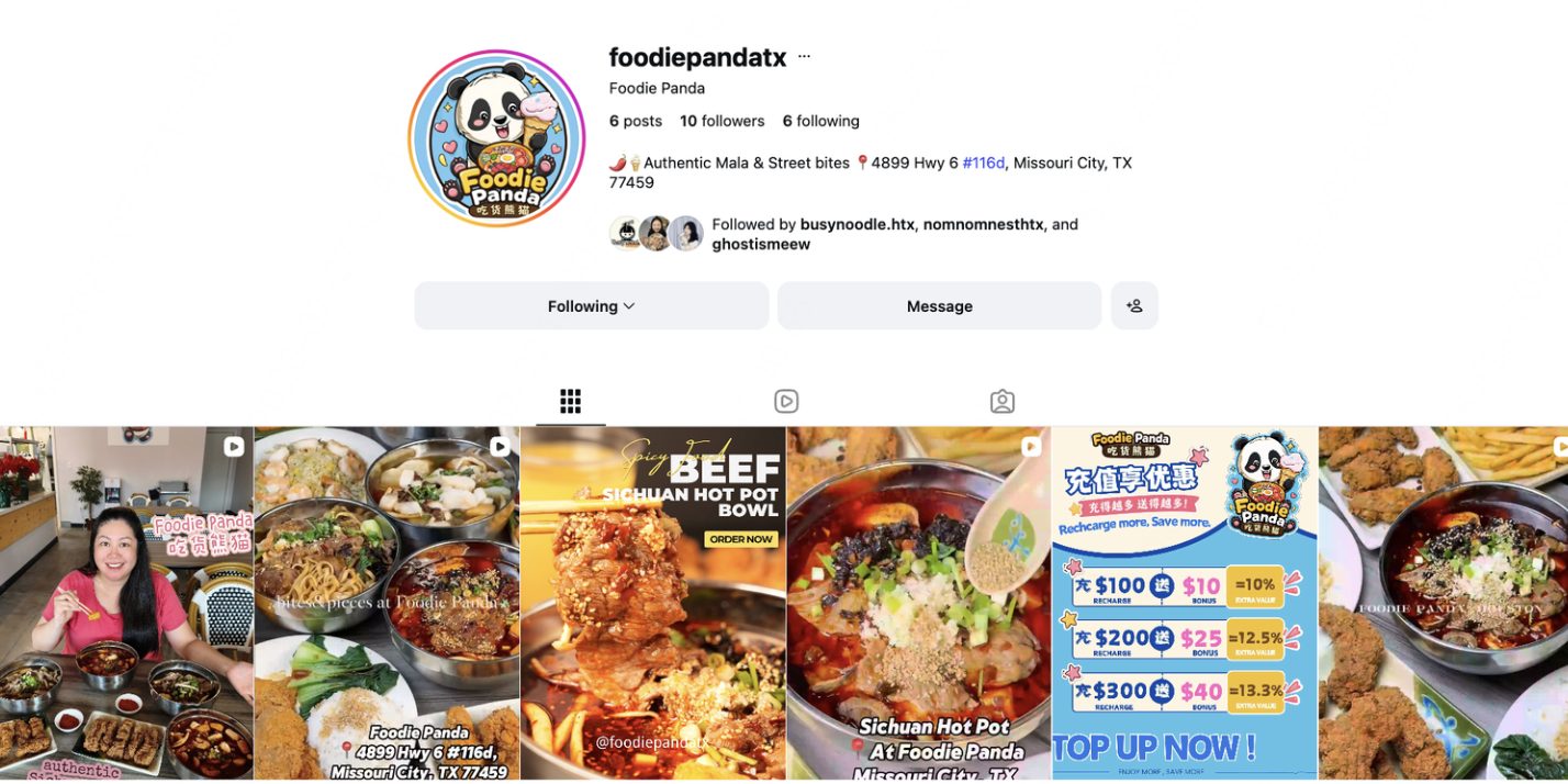 Foodie Panda grand opening content