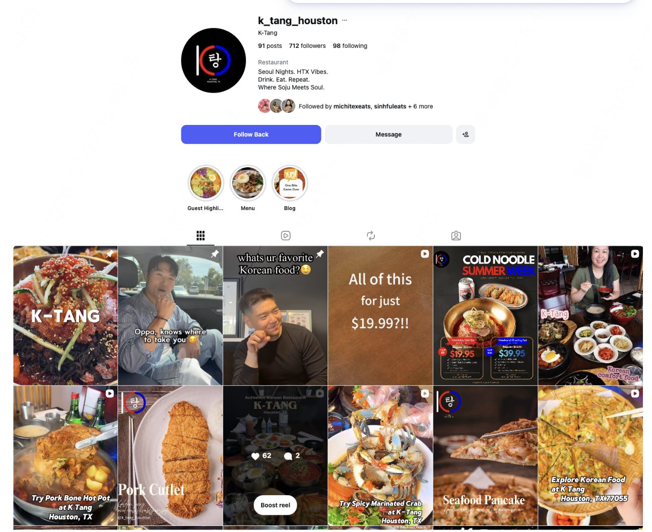 K-Tang dish content
