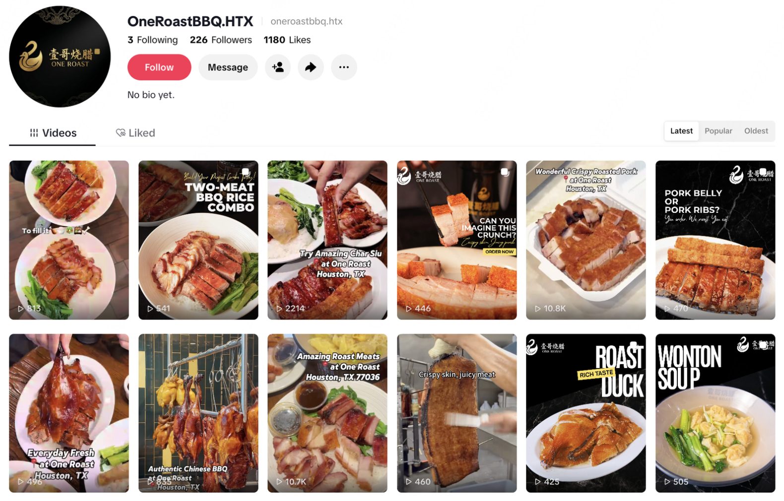 One Roast signature dish content